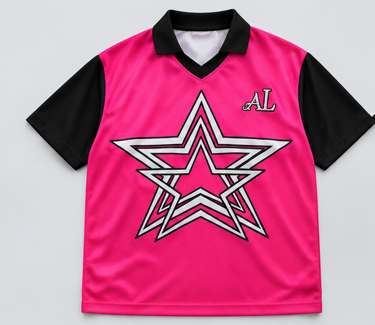 ASTRA LUXE Signature Star Jersey(Collar Neck) - Pink Edition