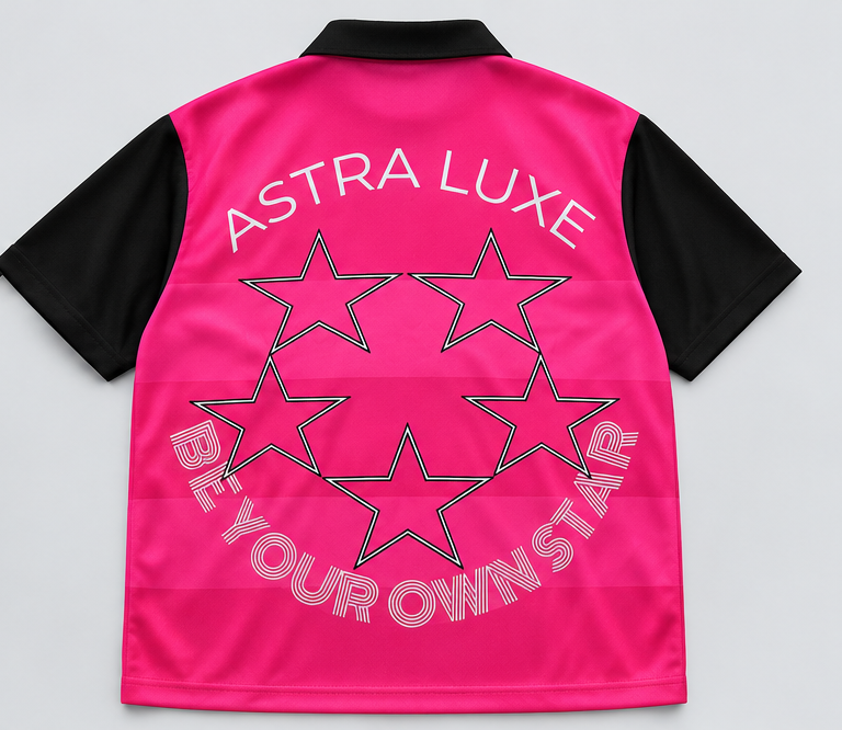 ASTRA LUXE Signature Star Jersey(Collar Neck) - Pink Edition