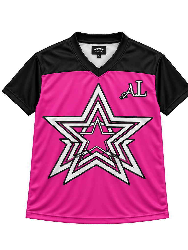 ASTRA LUXE Signature Star Jersey(V-Neck) - Pink Edition