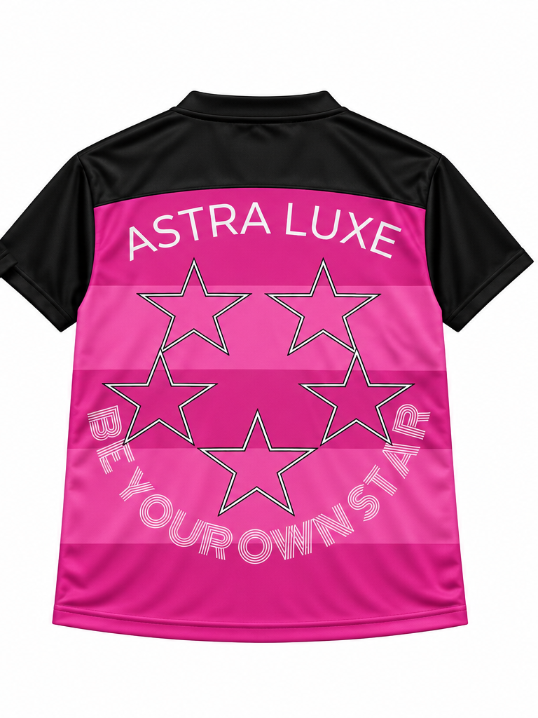 ASTRA LUXE Signature Star Jersey(V-Neck) - Pink Edition